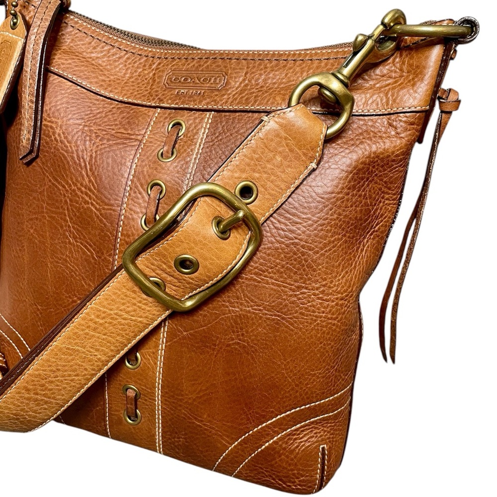 Coach Chelsea Sonoma 10399 Shoulder Bag Full-Zip Whipstitch Accenting - Picture 3 of 12